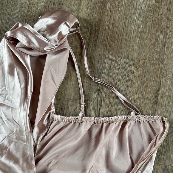 Champagne Satin Gown - Picture 3 of 7